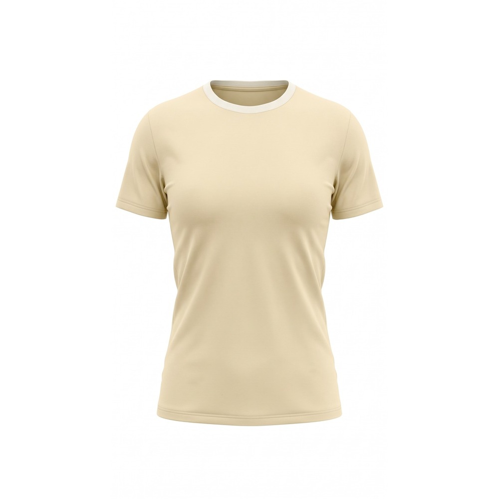 Karen Scott Womens Pale Yellow Short Sleeve Ribbed Crew Neck T-Shirt Size L